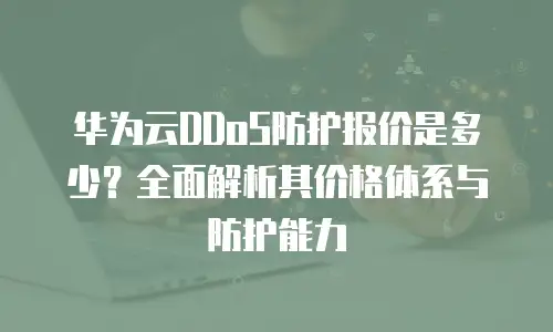 华为云DDoS防护报价是多少？全面解析其价格体系与防护能力