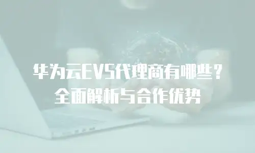 华为云EVS代理商有哪些？全面解析与合作优势