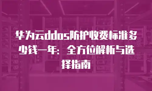 华为云ddos防护收费标准多少钱一年：全方位解析与选择指南