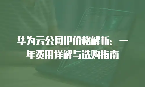 华为云公网IP价格解析：一年费用详解与选购指南