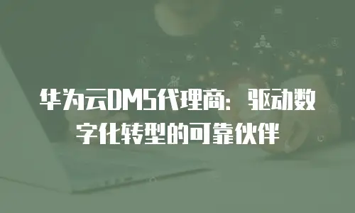 华为云DMS代理商：驱动数字化转型的可靠伙伴