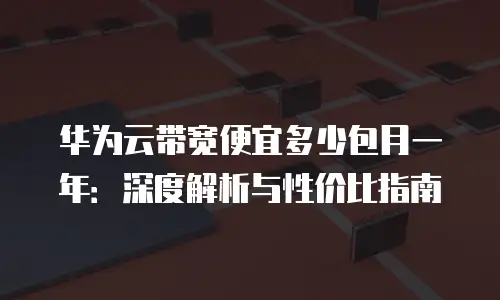 华为云带宽便宜多少包月一年：深度解析与性价比指南