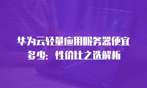 华为云轻量应用服务器便宜多少：性价比之选解析