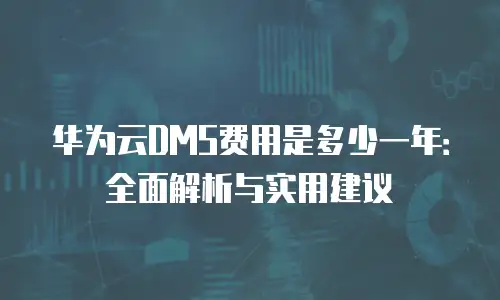 华为云DMS费用是多少一年：全面解析与实用建议
