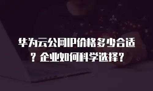 华为云公网IP价格多少合适？企业如何科学选择？