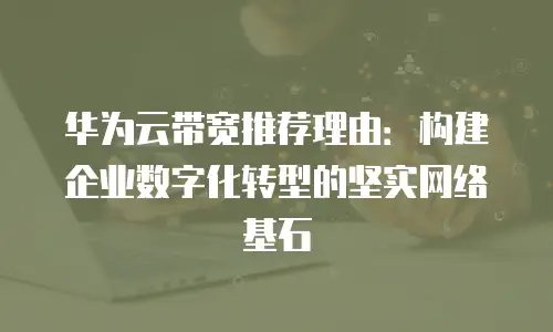 华为云带宽推荐理由：构建企业数字化转型的坚实网络基石