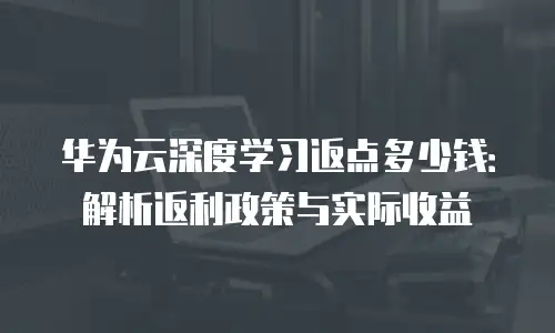 华为云深度学习返点多少钱：解析返利政策与实际收益
