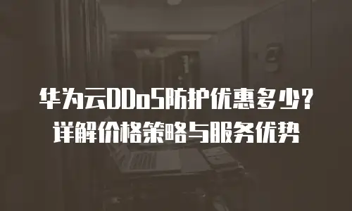 华为云DDoS防护优惠多少？详解价格策略与服务优势