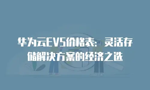 华为云EVS价格表：灵活存储解决方案的经济之选