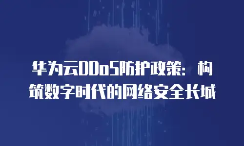 华为云DDoS防护政策：构筑数字时代的网络安全长城