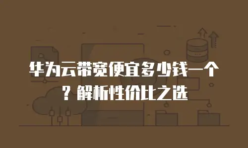华为云带宽便宜多少钱一个？解析性价比之选