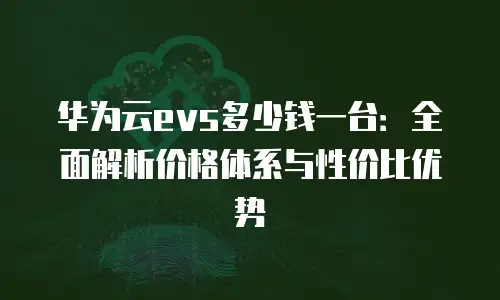 华为云evs多少钱一台：全面解析价格体系与性价比优势