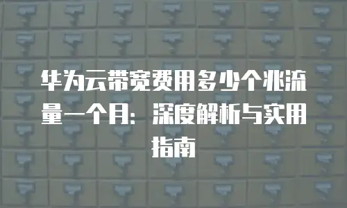 华为云带宽费用多少个兆流量一个月：深度解析与实用指南