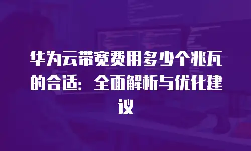华为云带宽费用多少个兆瓦的合适：全面解析与优化建议