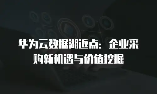 华为云数据湖返点：企业采购新机遇与价值挖掘