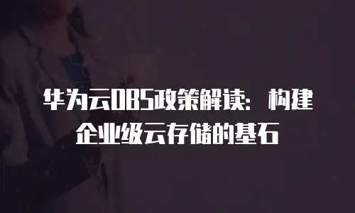 华为云OBS政策解读：构建企业级云存储的基石