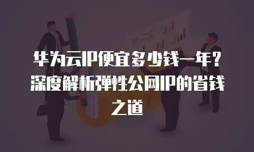 华为云IP便宜多少钱一年？深度解析弹性公网IP的省钱之道