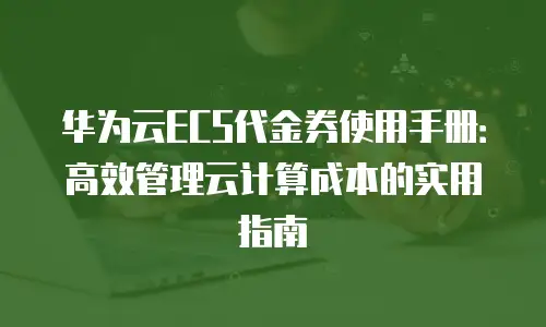 华为云ECS代金券使用手册：高效管理云计算成本的实用指南