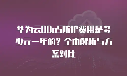 华为云DDoS防护费用是多少元一年的？全面解析与方案对比