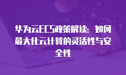 华为云ECS政策解读：如何最大化云计算的灵活性与安全性