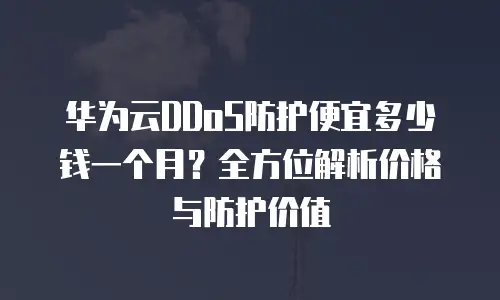 华为云DDoS防护便宜多少钱一个月？全方位解析价格与防护价值