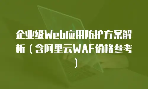 企业级Web应用防护方案解析（含阿里云WAF价格参考）