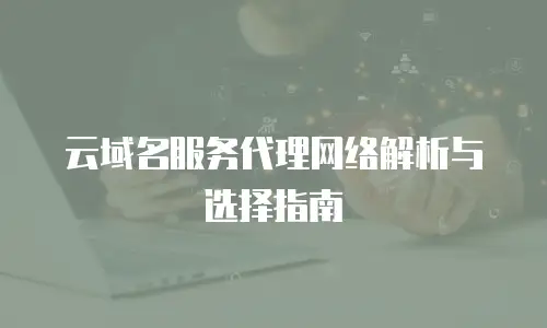 云域名服务代理网络解析与选择指南