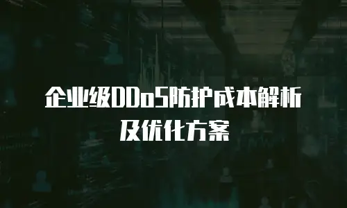 企业级DDoS防护成本解析及优化方案