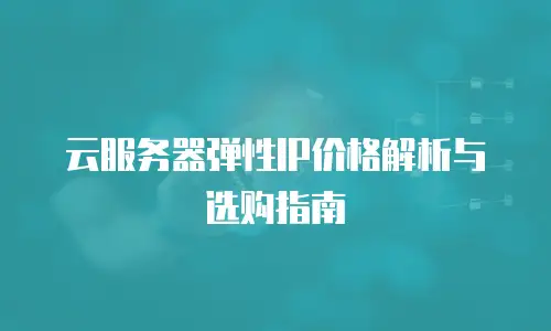 云服务器弹性IP价格解析与选购指南