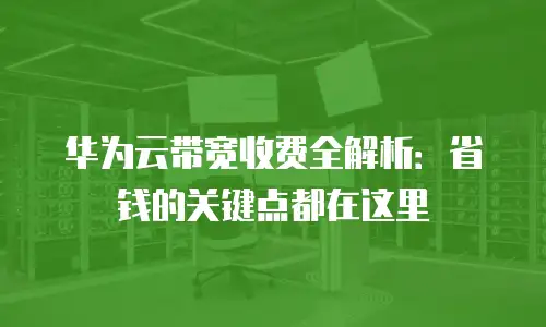 华为云带宽收费全解析：省钱的关键点都在这里