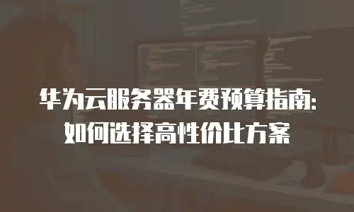 华为云服务器年费预算指南：如何选择高性价比方案