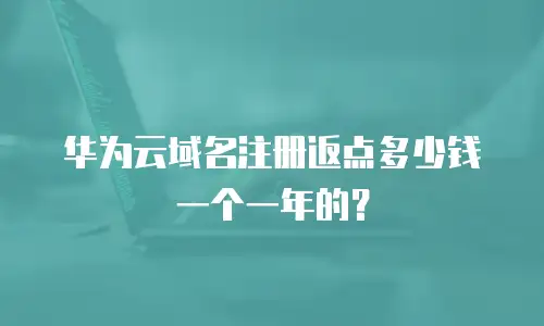 华为云域名注册返点多少钱一个一年的？
