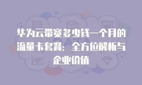 华为云带宽多少钱一个月的流量卡套餐：全方位解析与企业价值
