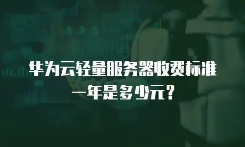 华为云轻量服务器收费标准一年是多少元？