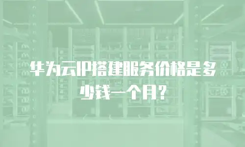 华为云IP搭建服务价格是多少钱一个月？