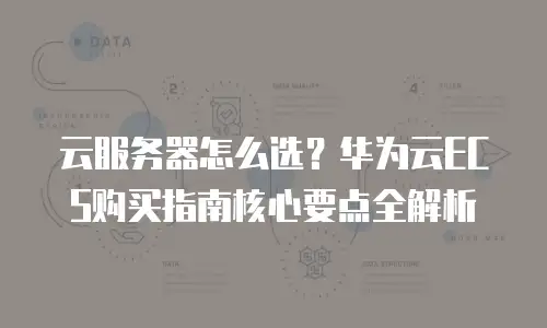 云服务器怎么选？华为云ECS购买指南核心要点全解析