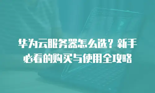 华为云服务器怎么选？新手必看的购买与使用全攻略