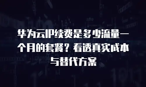 华为云IP续费是多少流量一个月的套餐？看透真实成本与替代方案