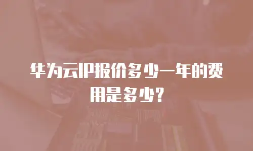 华为云IP报价多少一年的费用是多少？