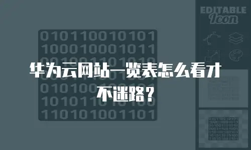 华为云网站一览表怎么看才不迷路？