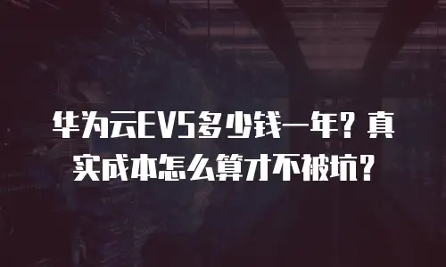 华为云EVS多少钱一年？真实成本怎么算才不被坑？