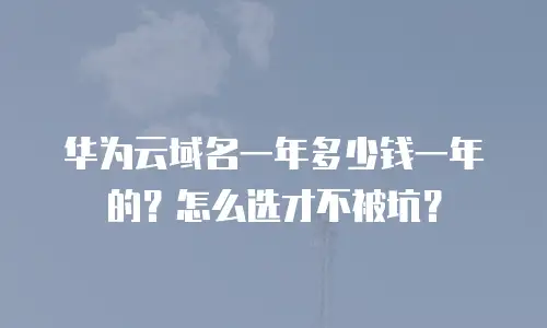 华为云域名一年多少钱一年的？怎么选才不被坑？