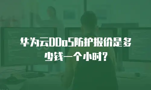 华为云DDoS防护报价是多少钱一个小时？