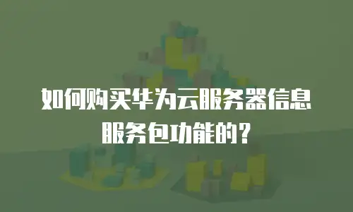 如何购买华为云服务器信息服务包功能的？