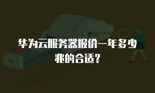 华为云服务器报价一年多少兆的合适？