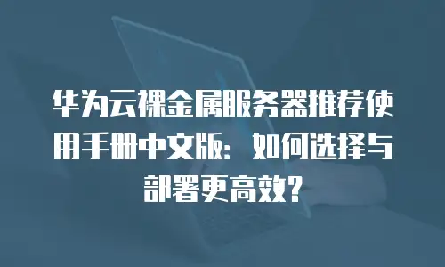 华为云裸金属服务器推荐使用手册中文版：如何选择与部署更高效？