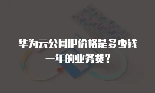 华为云公网IP价格是多少钱一年的业务费？