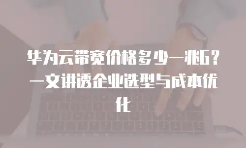 华为云带宽价格多少一兆G？一文讲透企业选型与成本优化