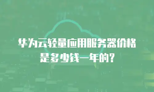 华为云轻量应用服务器价格是多少钱一年的？