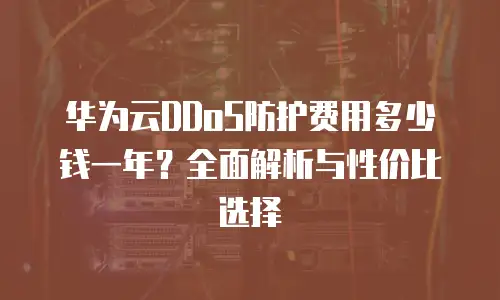 华为云DDoS防护费用多少钱一年？全面解析与性价比选择